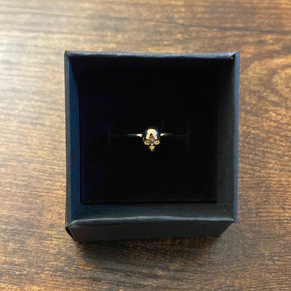 Gold Skull Head Ring